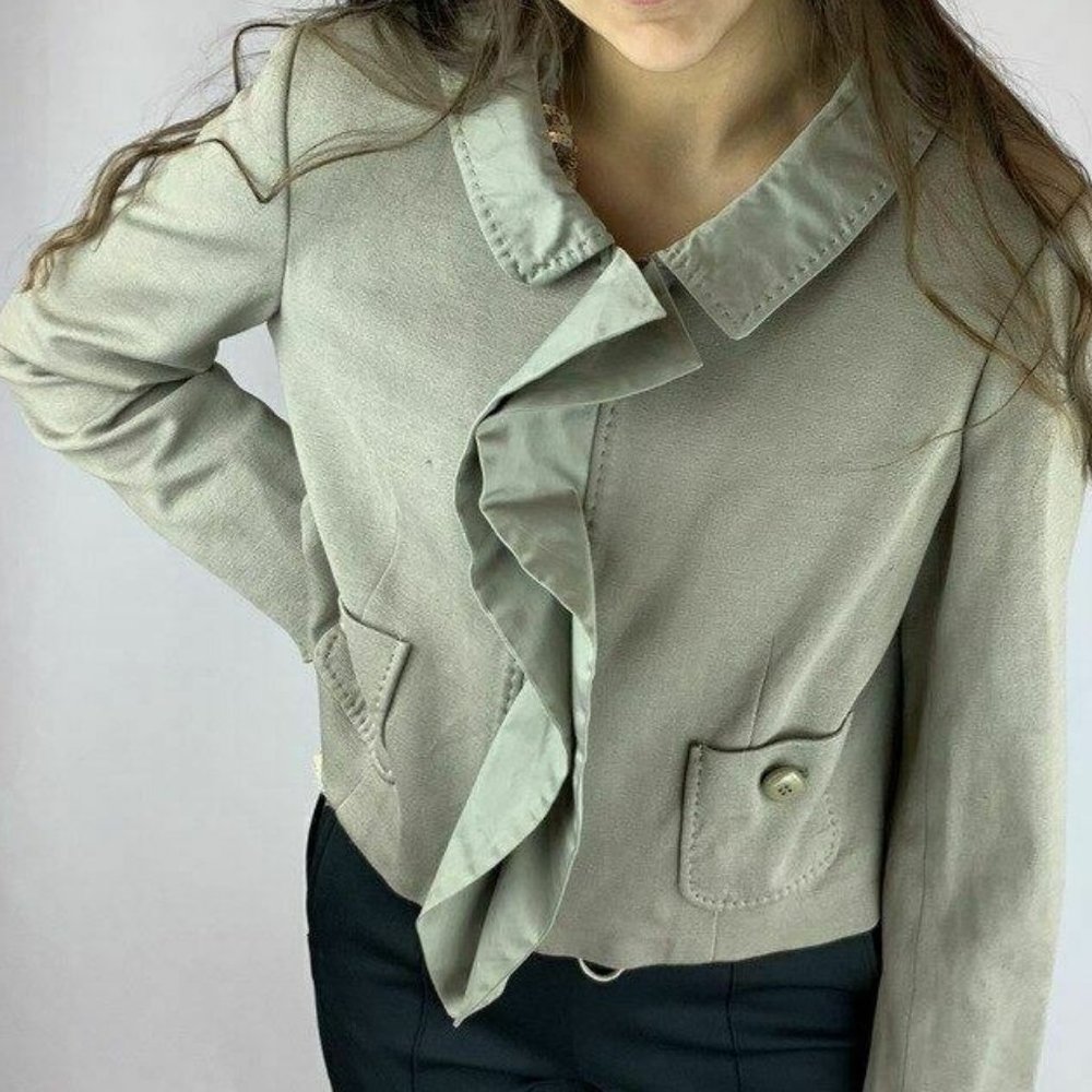 Moschino Cheap & Chic Gray Cropped Blazer